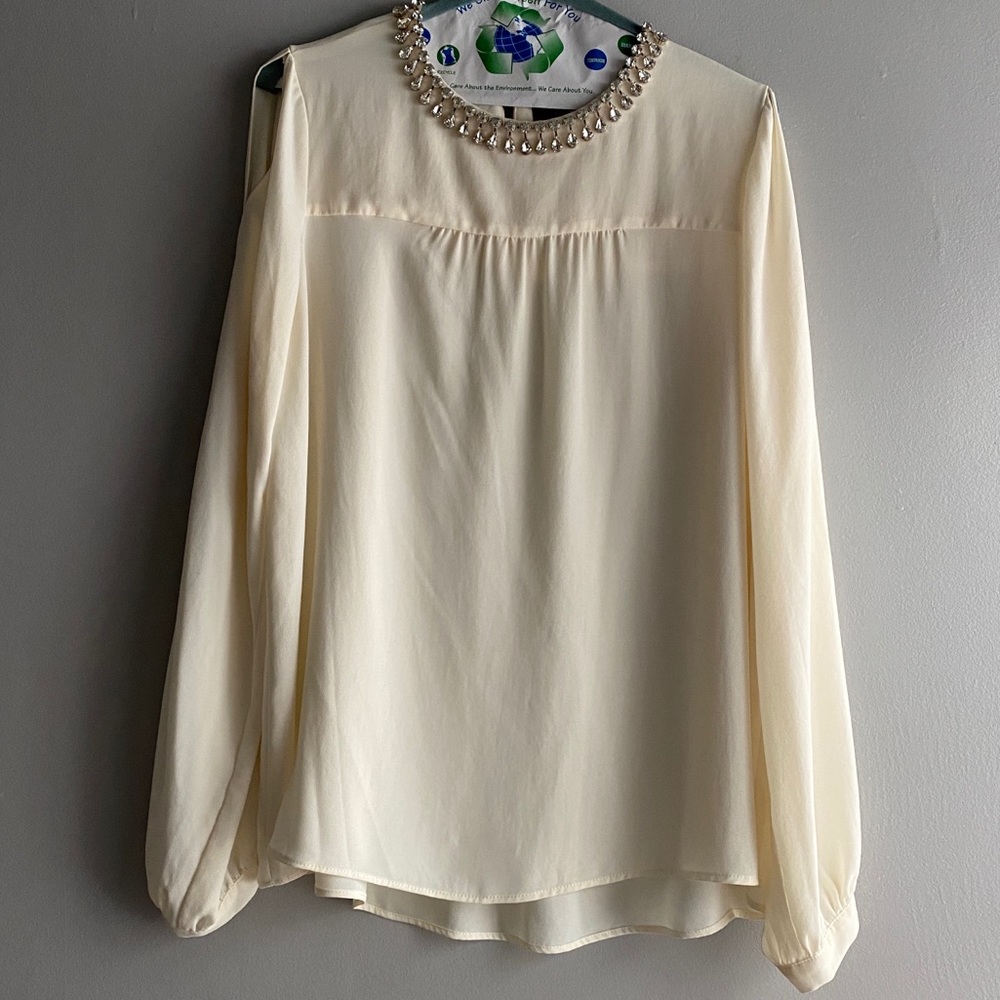 Zara size large rhinestone detail shirt